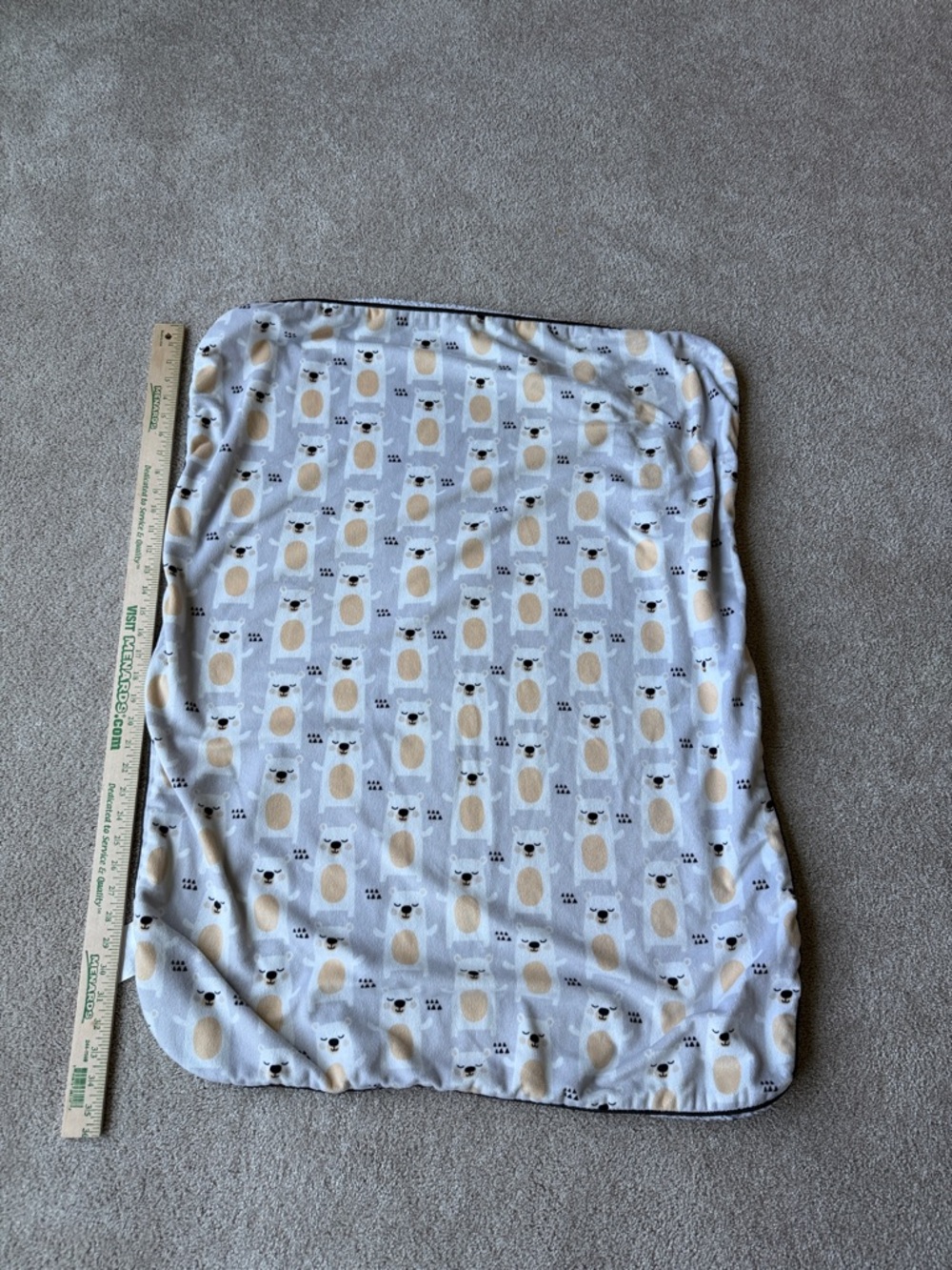 SL Home Fashions Baby Blanket Polar Bears Triangles Gray White Sherpa Soft